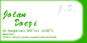 jolan doczi business card